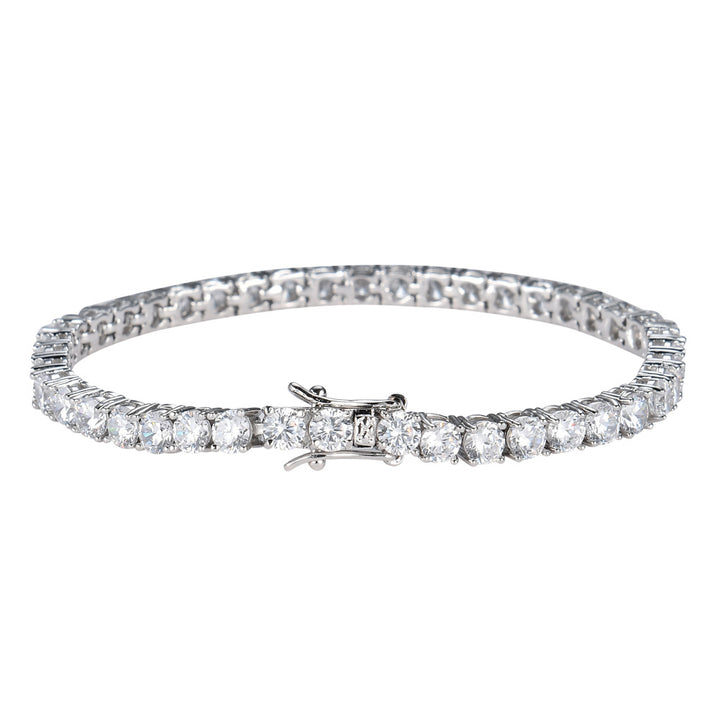 Tennis Chain Copper Zircon Single Row Hip Hop Bracelet