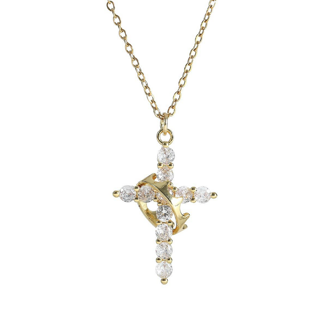Crown Cross Necklace