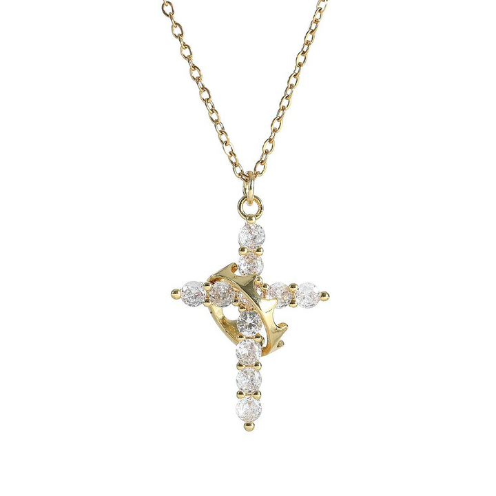 Crown Cross Necklace