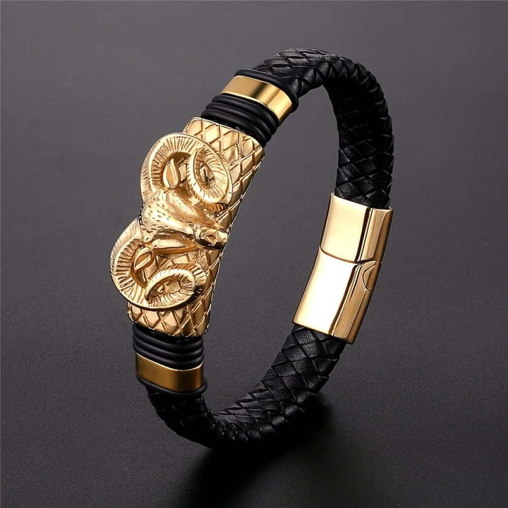 Men's Constellation Stainless Steel Braided Bracelet