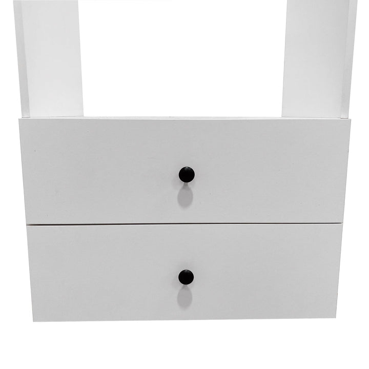 B2 Bathroom Shelves，Modular Wood Closet System Clothes Organizer, Closet System with 2 Closet Shelves, Closet Organizer System, Walk in Closet Organizers and Storage, Closet Systems for Walk in Closets, Closet(32" W x 16" D x 16" H)